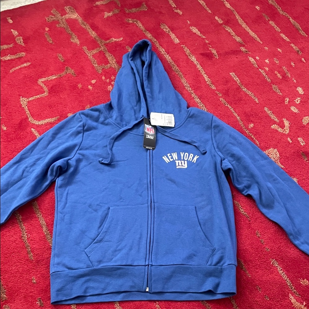 NWT NFL Women’s New York Giants Blue Hoodie, Sz XL